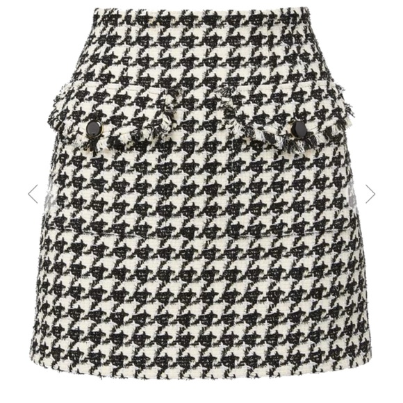 Veronica Beard Black and Cream Textured Blazer and Mini Skirt set - Picture 3 of 12